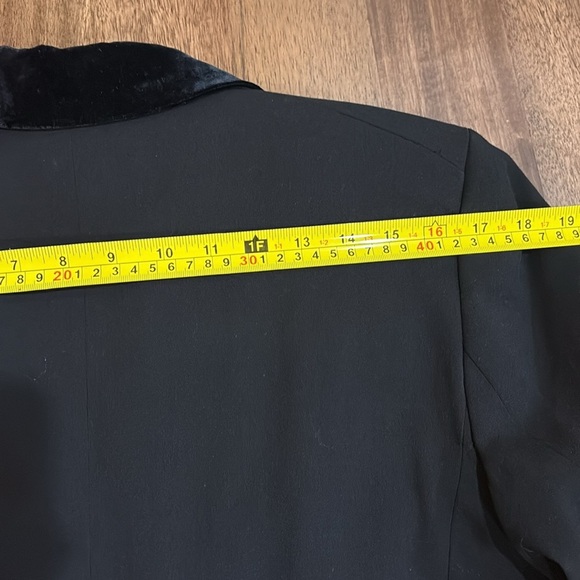 Lauren Ralph Lauren Black Velvet Colar Blazer. Size 16. Wool - Picture 10 of 12